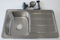 Single-bowl insert with drainer