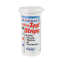 Swimming pool construction - concrete or fibre glass - below ground: Poppit Peroxsil Test Strips 50pk