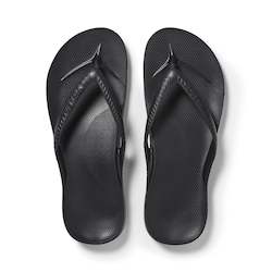 Footwear: Black - Arch Support Jandals