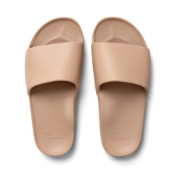 Footwear: Arch Support Slides - Classic - Tan