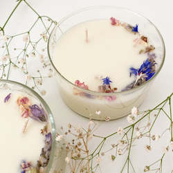 Homewares: Dried Flower Candle Bowl