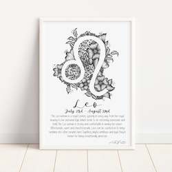 Star Sign Collection: Leo- Star Sign Print