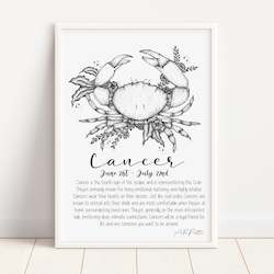 Cancer - Star Sign Print
