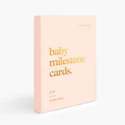 Stationery Cards: Baby Milestone Cards - Cream