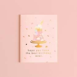 Stationery Cards: Best Birthday Cake Greeting Card