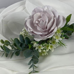 Hair Comb - Lovely Single Rose  â Paper (Faux) Flower