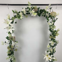 Garland - White Lily - Artificial Flowers (Silk, Faux)