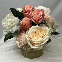 Blushing Roses and Peonies - Artificial Flowers