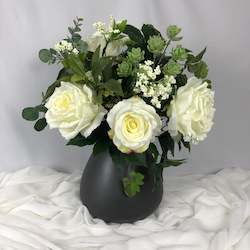 Ivory Peonies and Roses - Artificial Flowers (Faux, Silk)