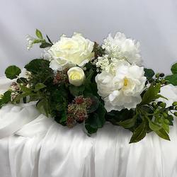 Table Centre Piece - Ivory - Artificial Flowers (Silk, Faux)