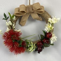 Wreath - Pomegranate & Pohutukawa
