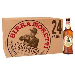 Beer, wine and spirit wholesaling: Moretti Lager 4.6% 330ml (24)
