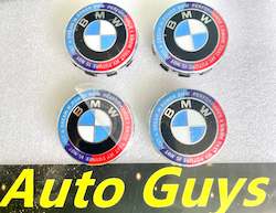Motor vehicle part dealing - new: 4 x BMW Wheel Cover Hubcaps 68mm M POWER PERFORMANCE
