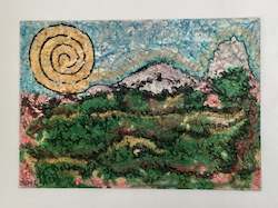 Original Soap Art: Landscape NZ | Soap Painting on MDF ***ORIGINAL ARTWORK***