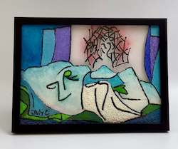 Original Soap Art: Landscape XX | Soap Painting on Glass ***ORIGINAL ARTWORK***
