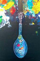 Self-Portrait | Soap Painting on Spoon ***ORIGINAL ARTWORK***