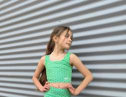 Clothing: Green cropped tank