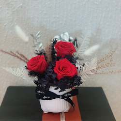 Gift: Black Girl - Velvet Red Rose