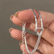 Minimalist Double Texture Bracelet - Sterling Silver