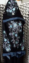 Clothing: Black with Sky blue embroidery E12