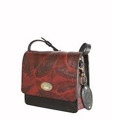 Basic Satchel. Red Feather Clean Face