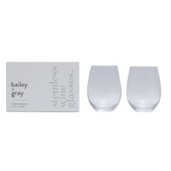 Bailey + Gray Stemless Wine Glass 542ml (set of 2)