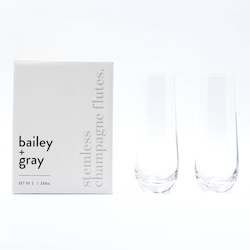 Products: Bailey + Gray Stemless Champagne Flutes 300ml (Set of 2)