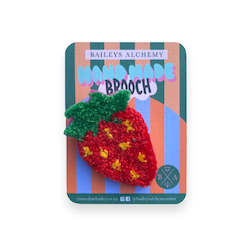 Fibre Art: Strawberry Brooch