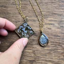 Diamond Resin Forget me Not Necklace #1