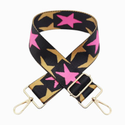 star bag strap pink/gold