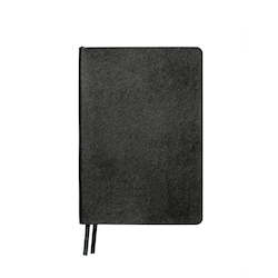 an organised life plain vegan leather notebook black