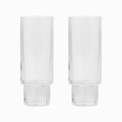 Clothing: ripple tall glass - set of 2