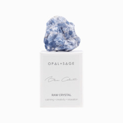 opal + sage crystal blue calcite