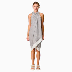 remain ellie large sarong charcoal houndstooth