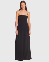 Clothing: juliette hogan dua dress (crepe suiting) black