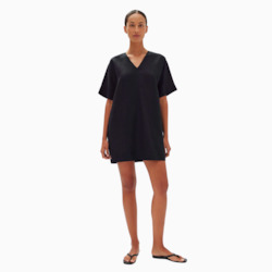 Clothing: assembly label solna linen dress black