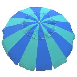 Carnivale 240cm Beach Umbrella - Blue & Turquoise