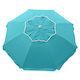 Beachcomber 210cm Beach Umbrella - Turquoise