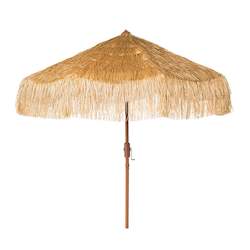 Hula 275cm Market Umbrella with crank lift - Raffia Thatch