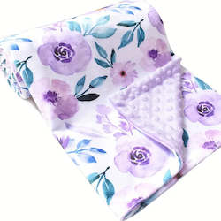 Toy: Lavender Flowers Minky Blanket
