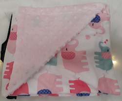 Toy: Pink Elephants Minky Blanket