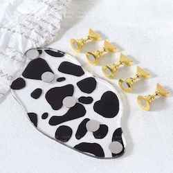 Toiletry wholesaling: Cow Print Acrylic Magnetic Tip Holder