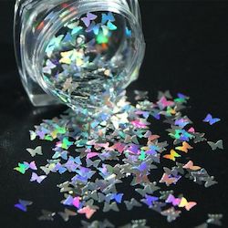 Toiletry wholesaling: Holographic Silver Butterflies