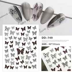 Animal Print Butterfly Nail Art Stickers