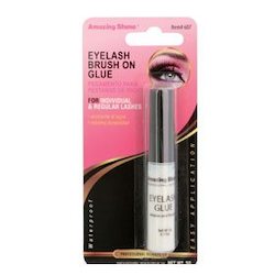 Eyelash glue with brush