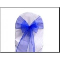 Event, recreational or promotional, management: Chair Sash - Royal Blue Organza