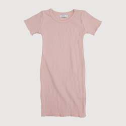 Wide Ribbed Dress - Bisque