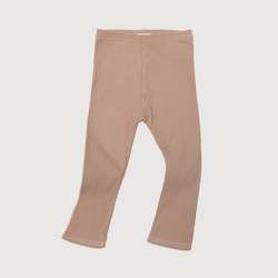 Baby wear: Ribbed Legging - Taupe