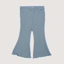 Ribbed Bell Bottoms - Dusty Blue