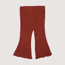 Ribbed Bell Bottoms - Rust